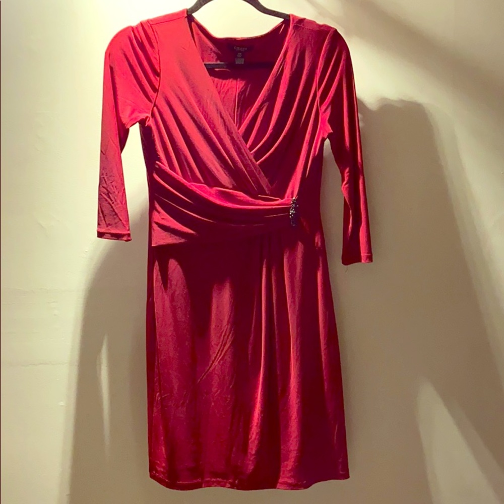 Long sleeve red dress